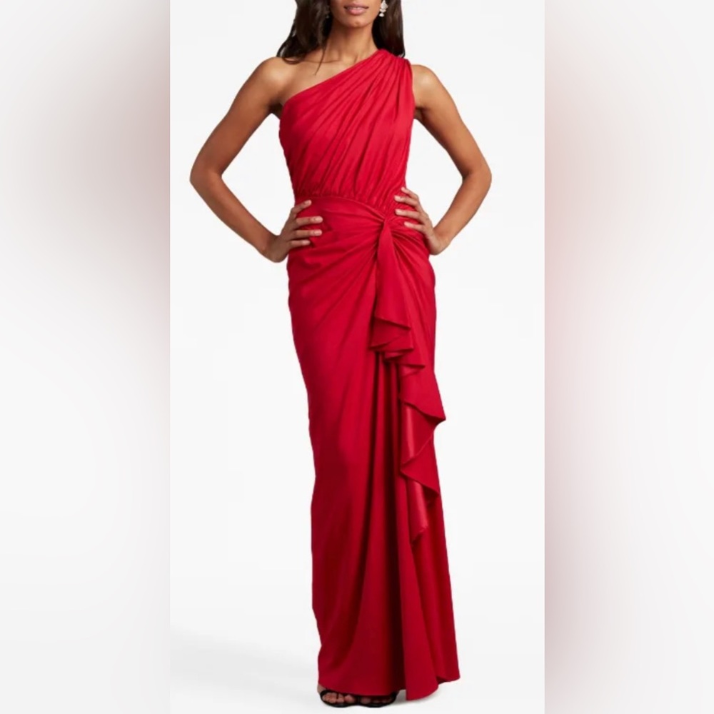 COPY - Tadashi Shoji One-shoulder Rouched Dress